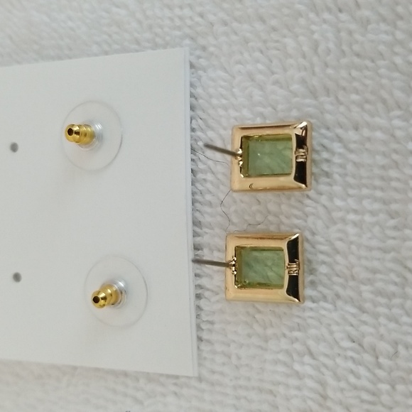 New Ralph Lauren Pave Stone Stud Earrings - Picture 6 of 7